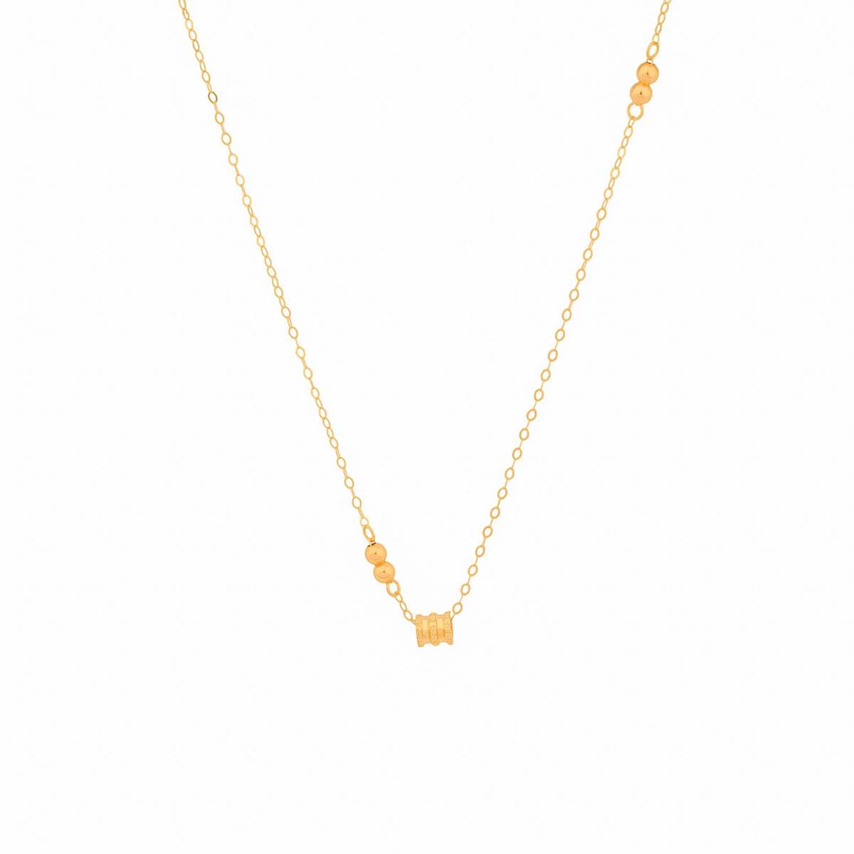 گردنبند استوانه دو گوی کد NMR545