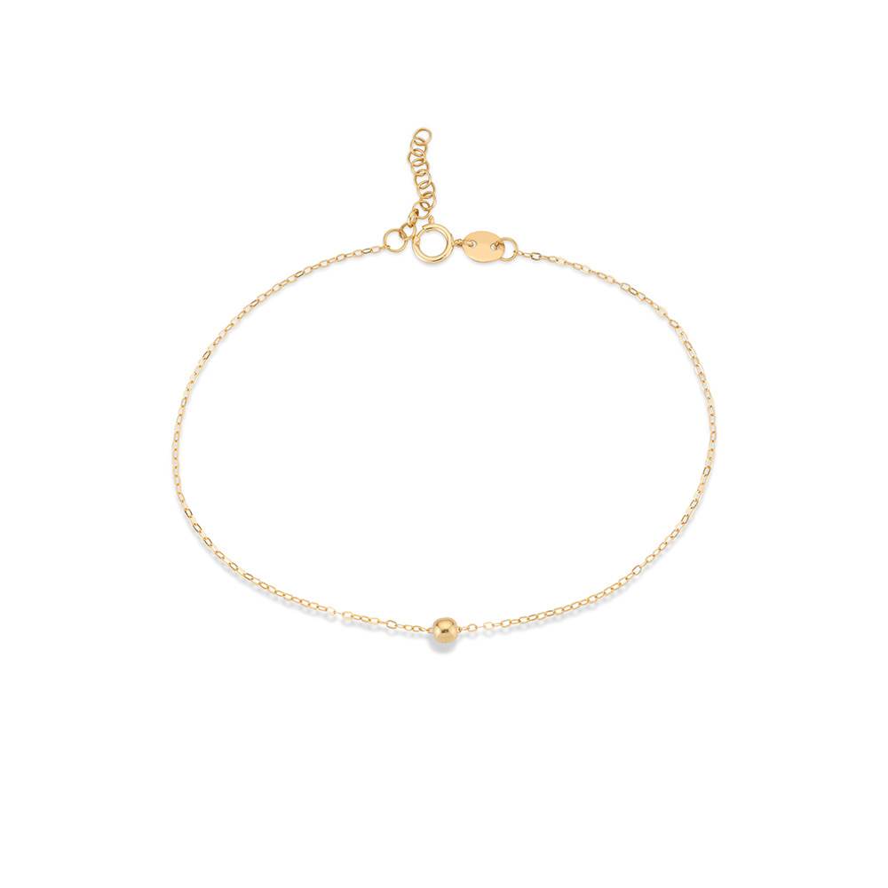 دستبند زنجير طلا تک گوی کد BMOH160