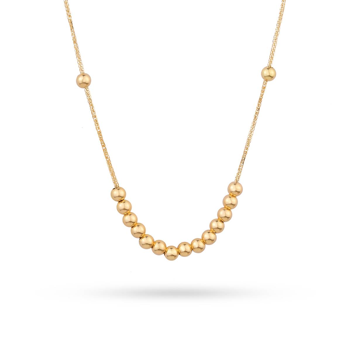 گردنبند شانزده گوی ساده کد NMR519