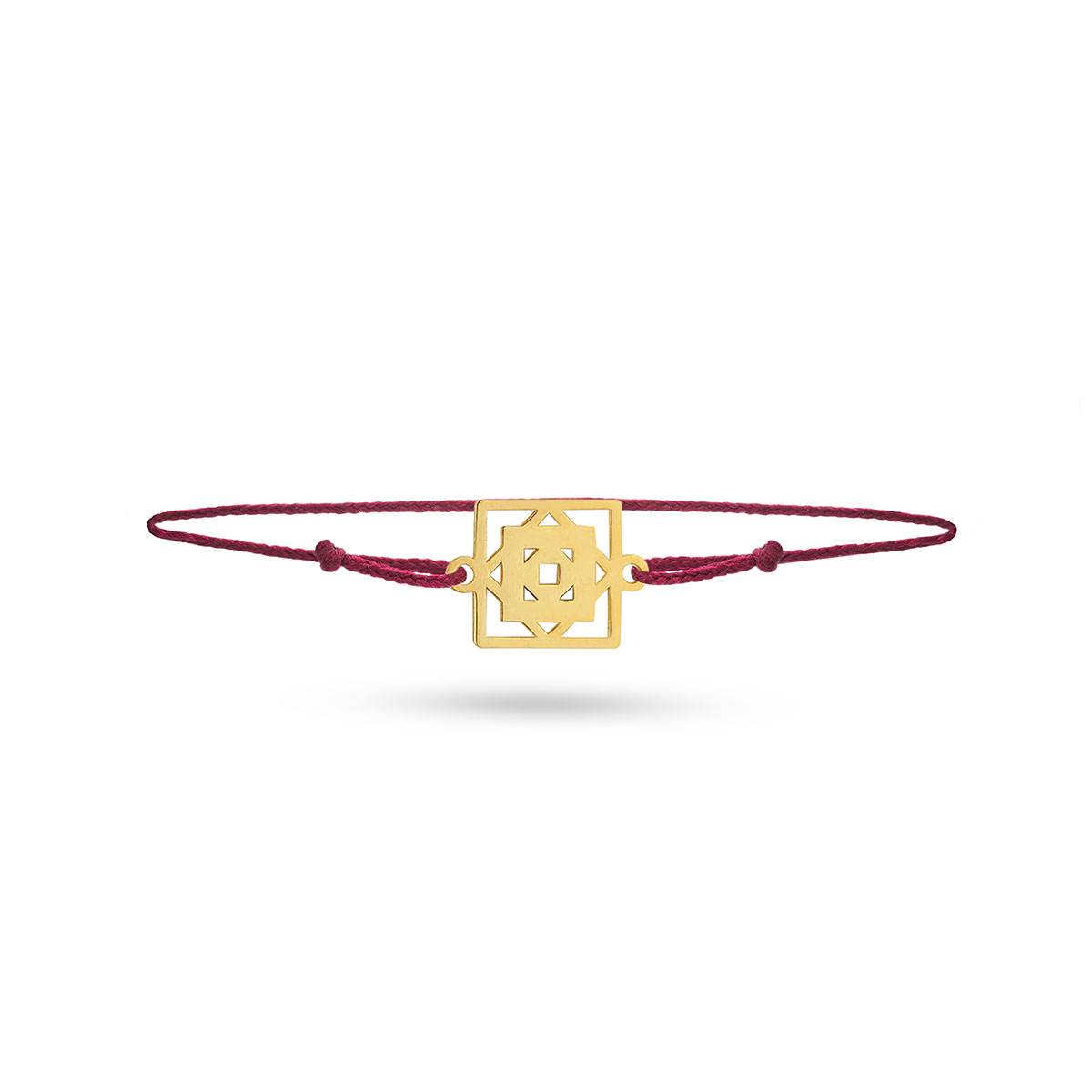 دستبند نخی مربع اسلیمی لیزری کد LMB118