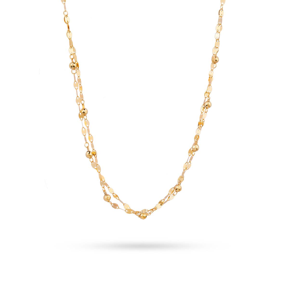 گردنبند دو رج پولکی کد NMR528