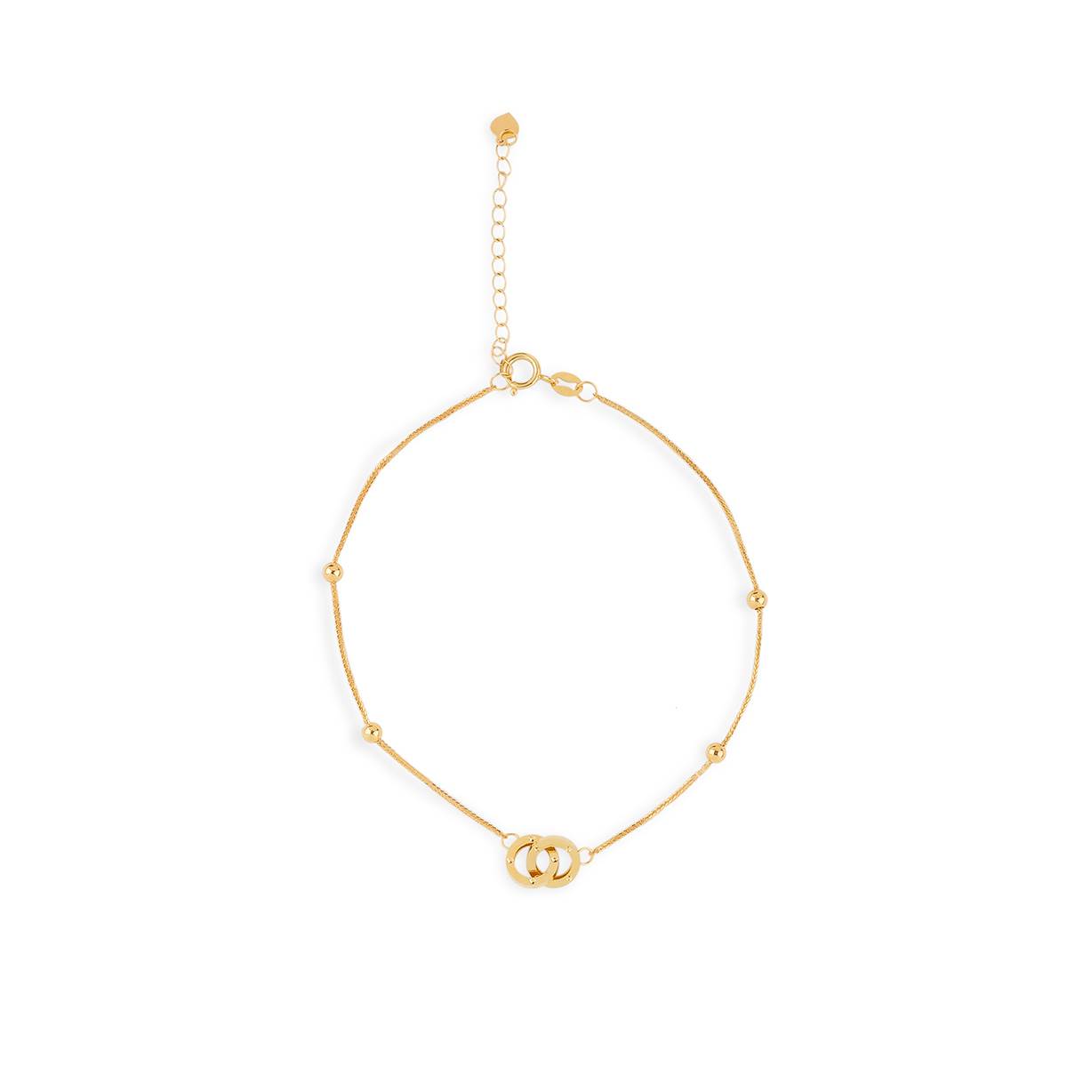 دستبند زنجير طلا چهار گوی کارتیه کد BMR535