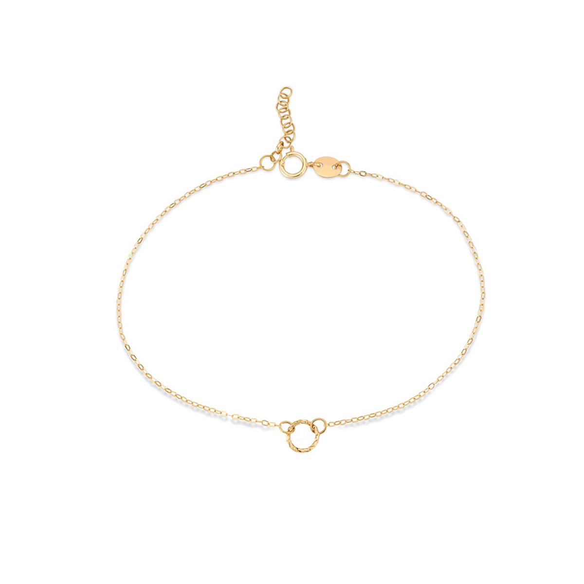 دستبند زنجير طلا دایره حلقه کد BMOH154