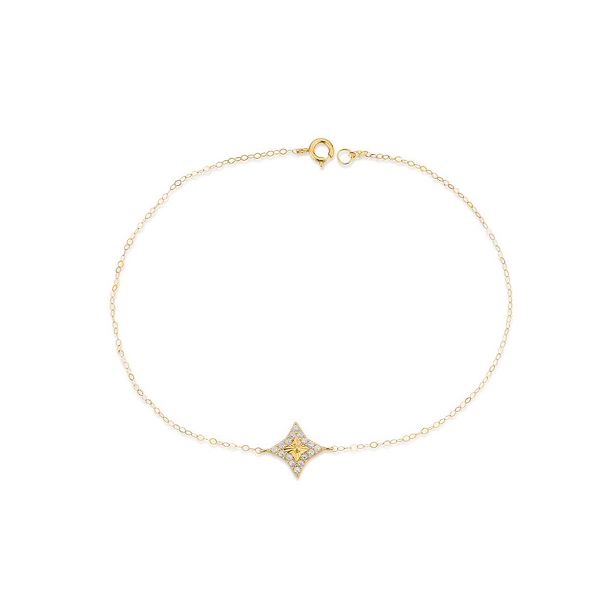 دستبند زنجير طلا ستاره کد BMR556