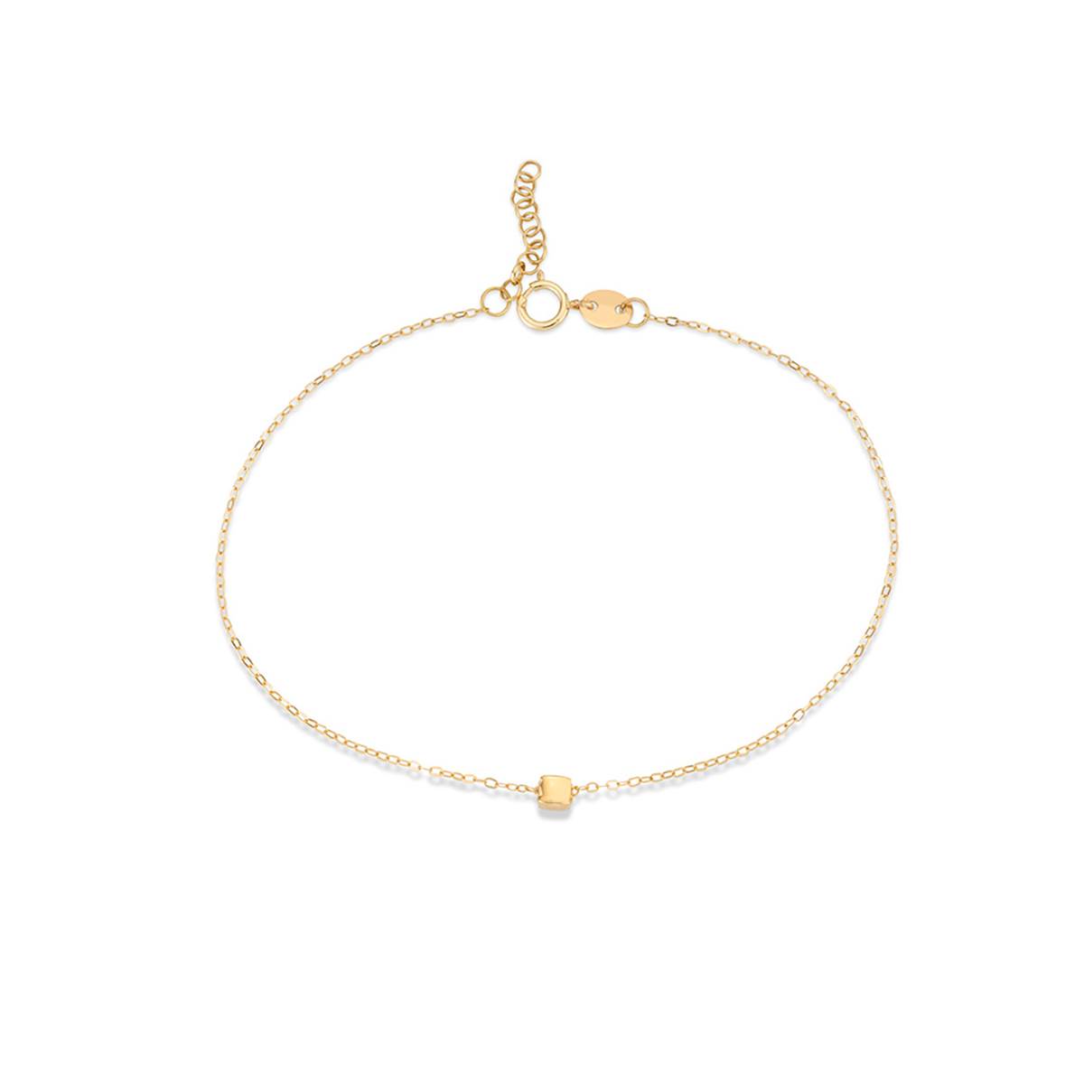 دستبند زنجير طلا حلقه مربع کد BMOH152