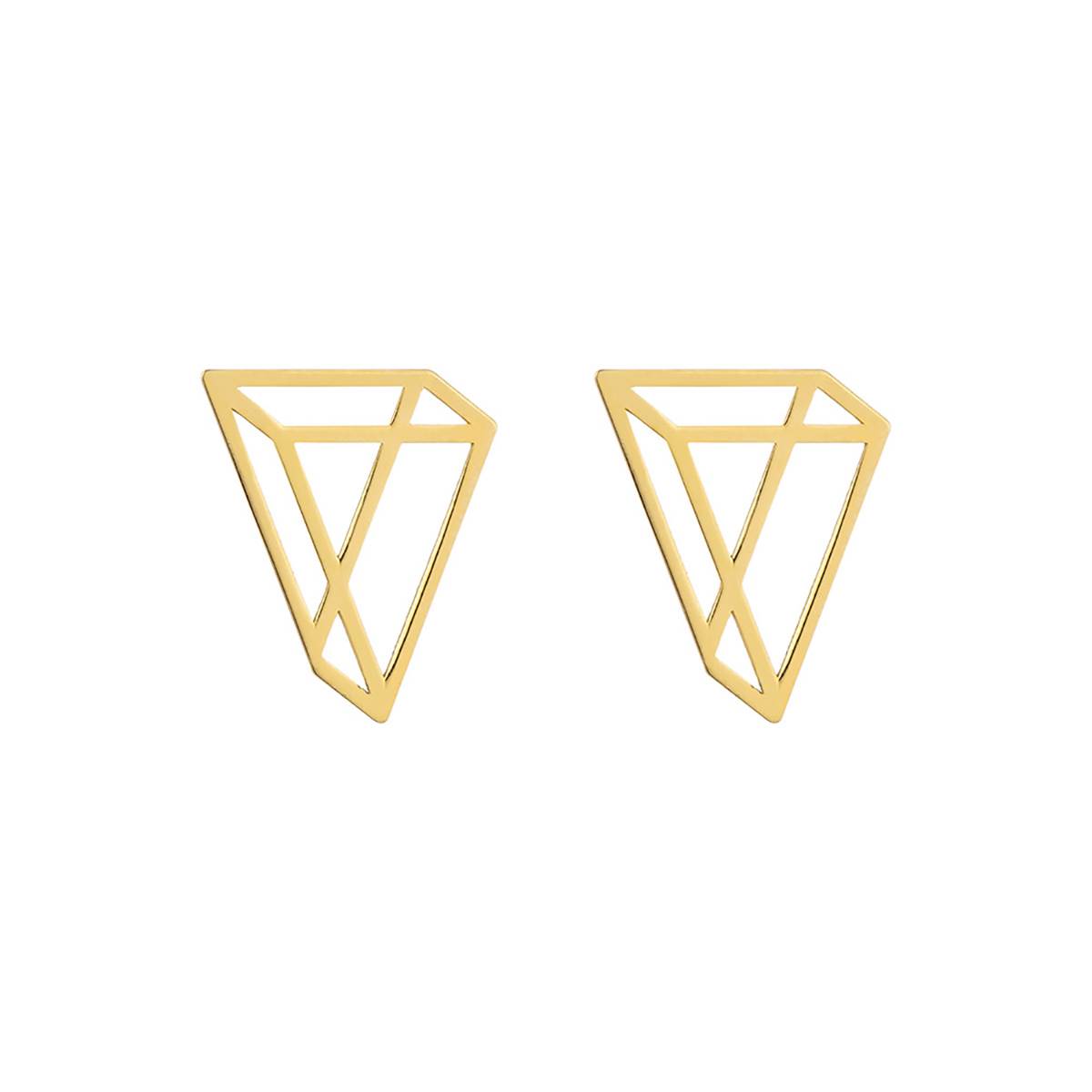 گوشواره مثلث سه بعدی لیزری کد LME122