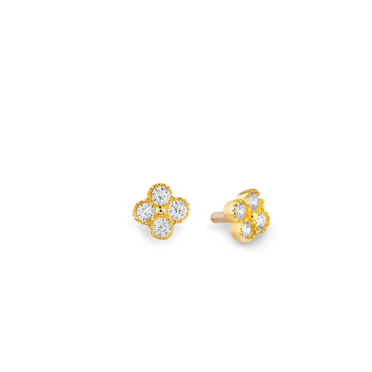 گوشواره گوشواره میخی طلا طرح ونکلیف اتمی کد EM383