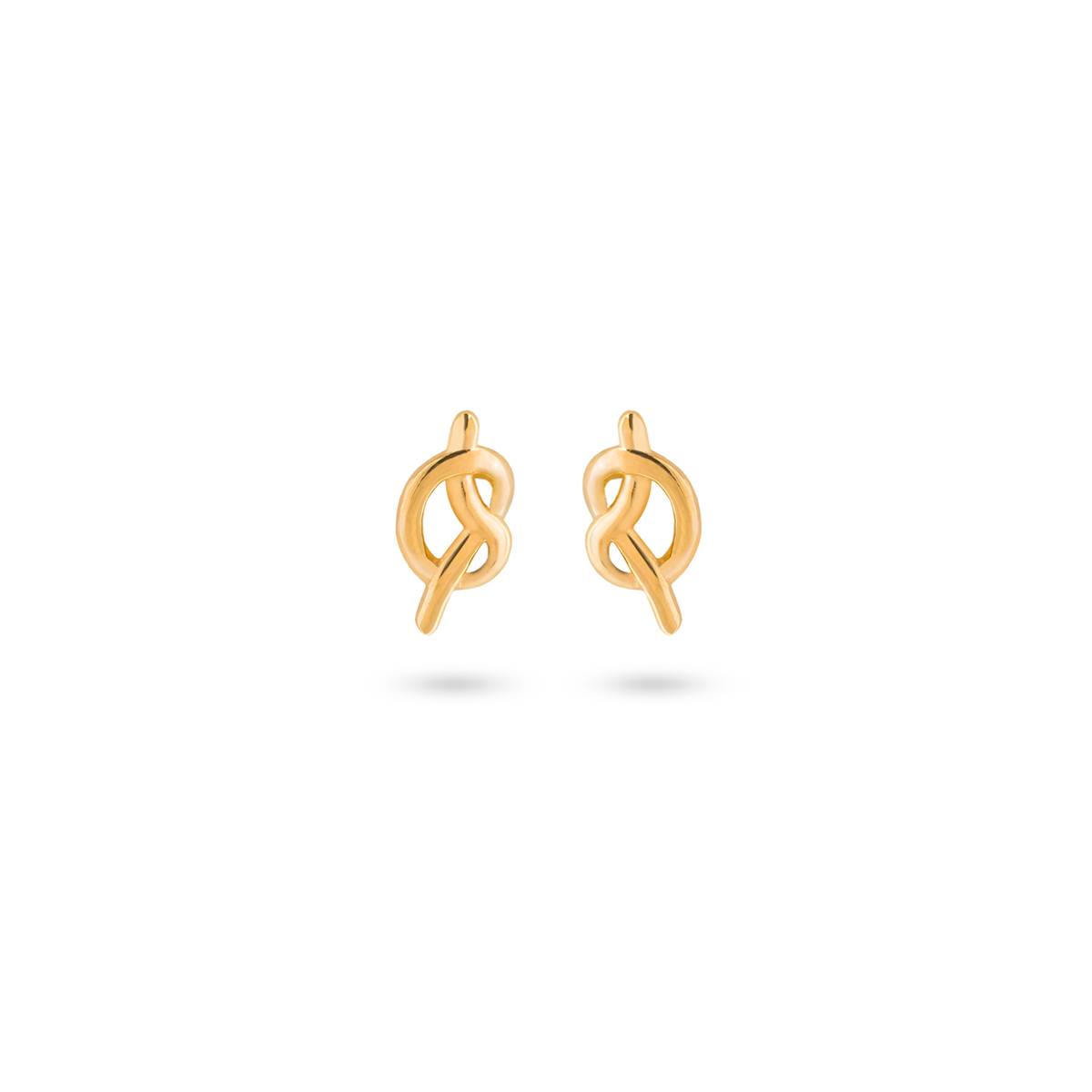 گوشواره گوشواره میخی طلا طرح گره کوچک کد EM282
