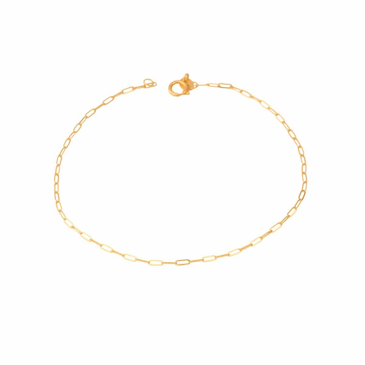 دستبند زنجير طلا زنجیر ساده کد BMR639