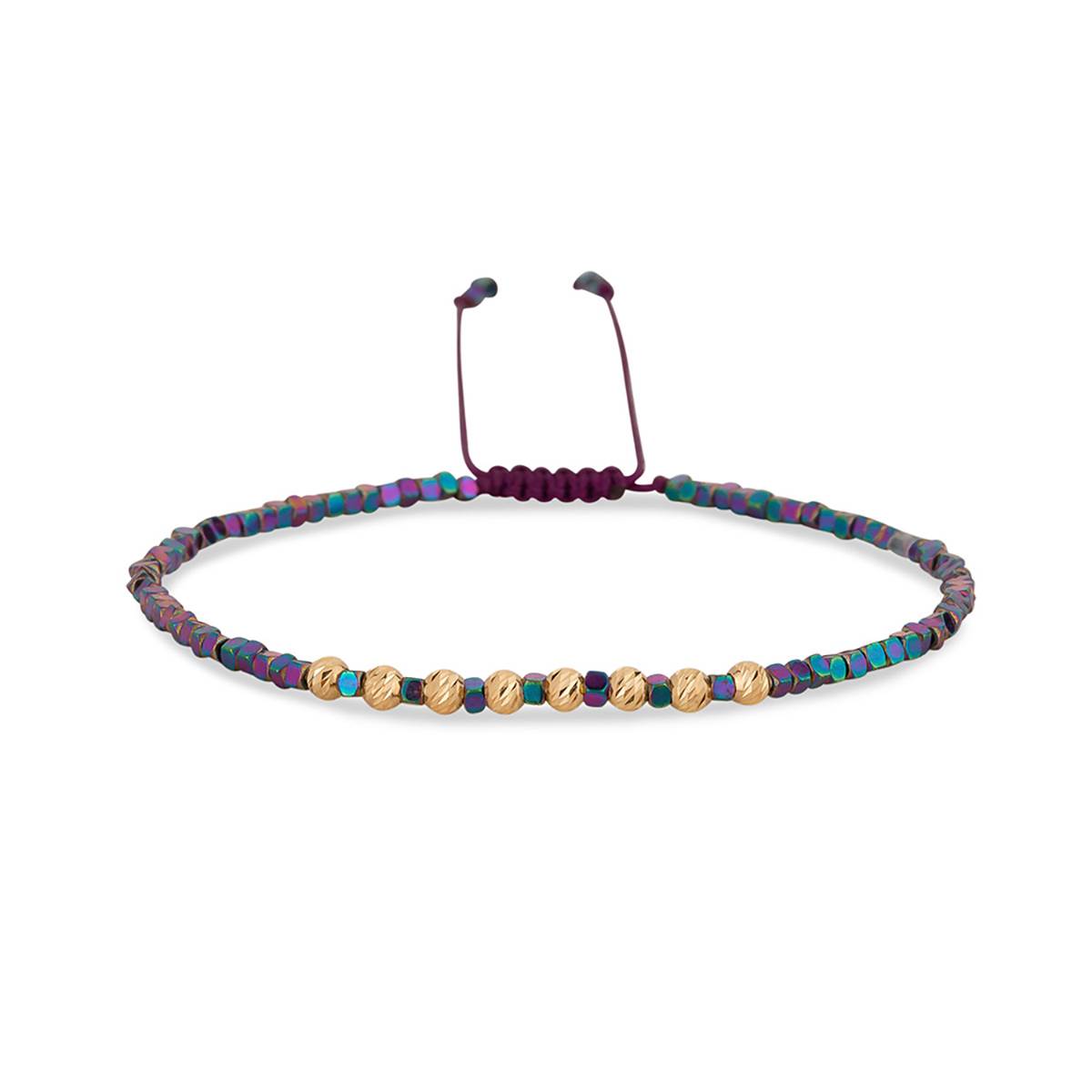 دستبند سنگی هفت رنگ و برنارد کد BSH432