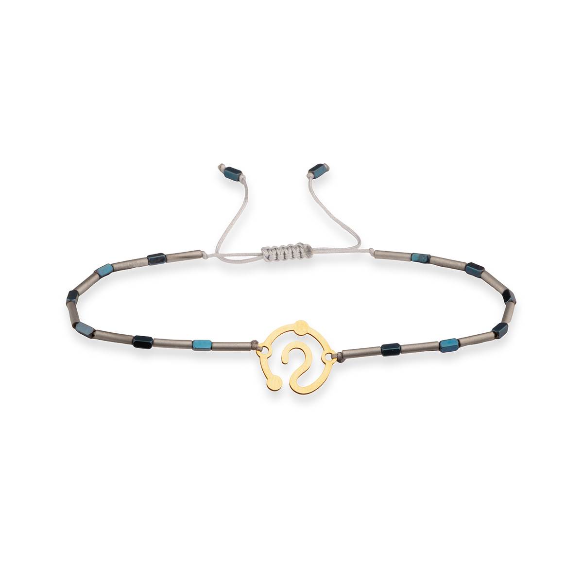 دستبند سنگی علامت سیوال لیزری کد LMB073