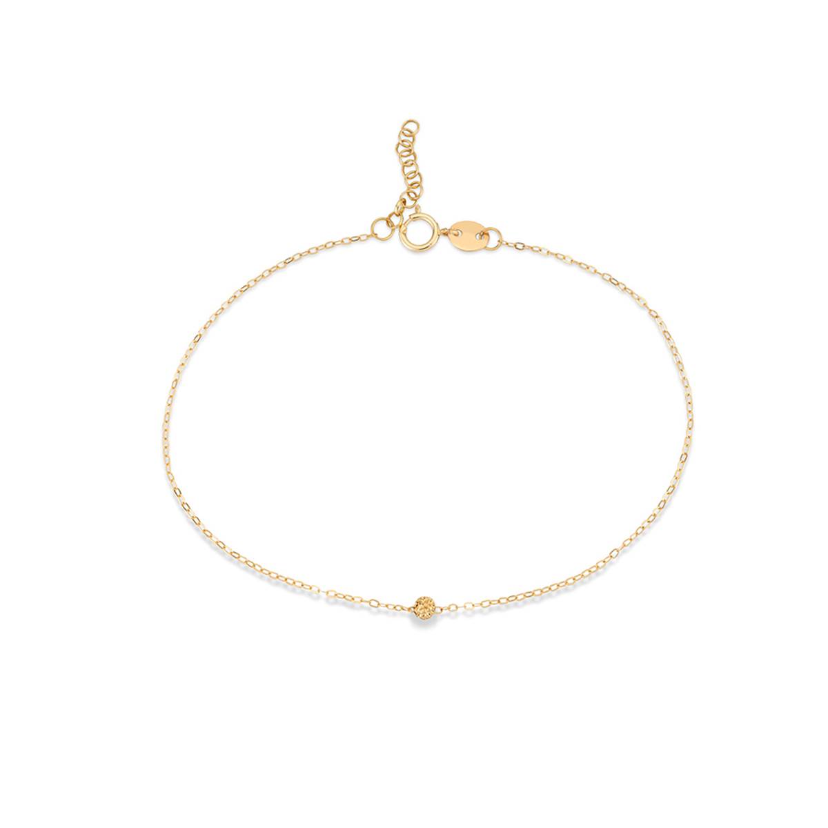 دستبند زنجير طلا گوی تراش کد BMOH156