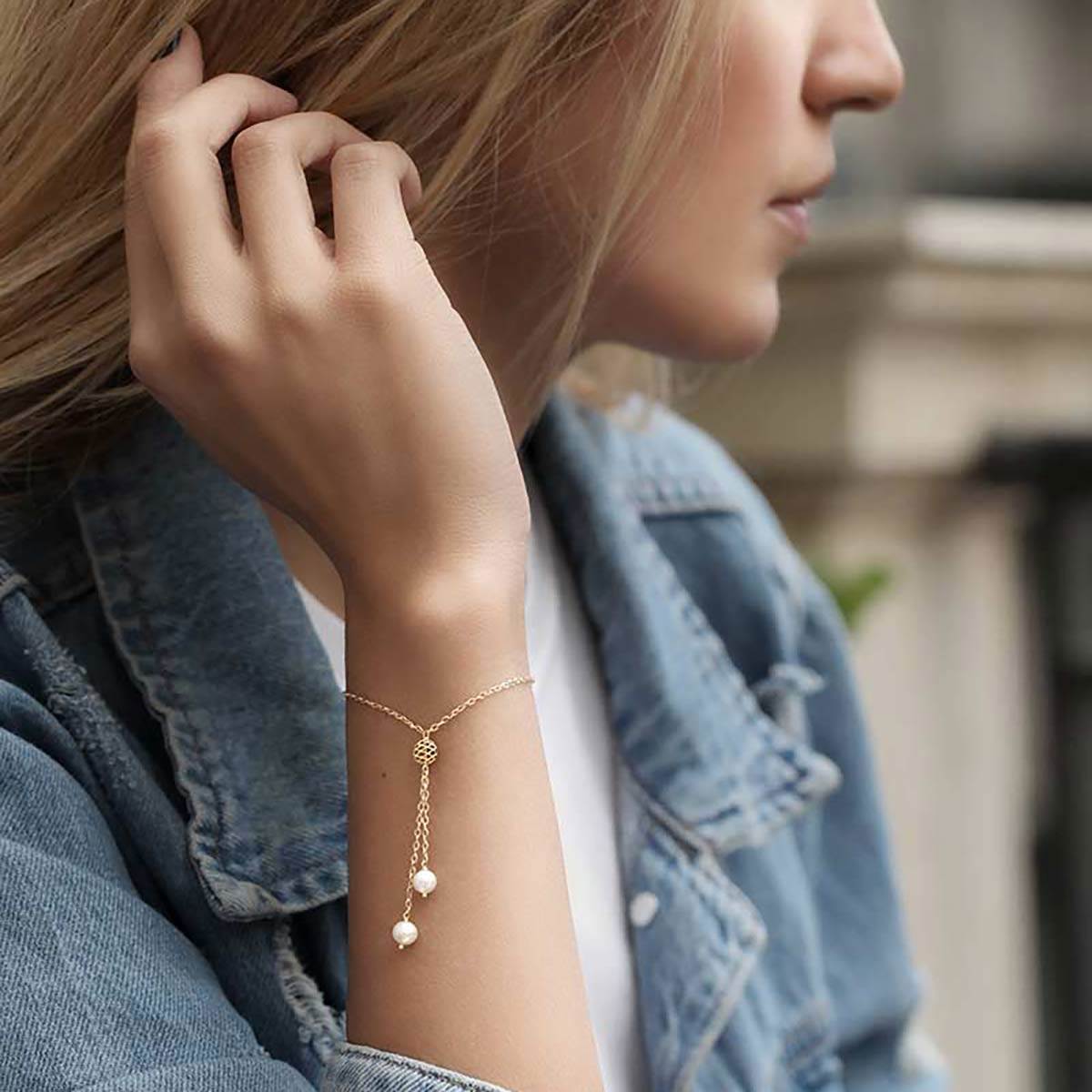 دستبند زنجير طلا  کد BT037