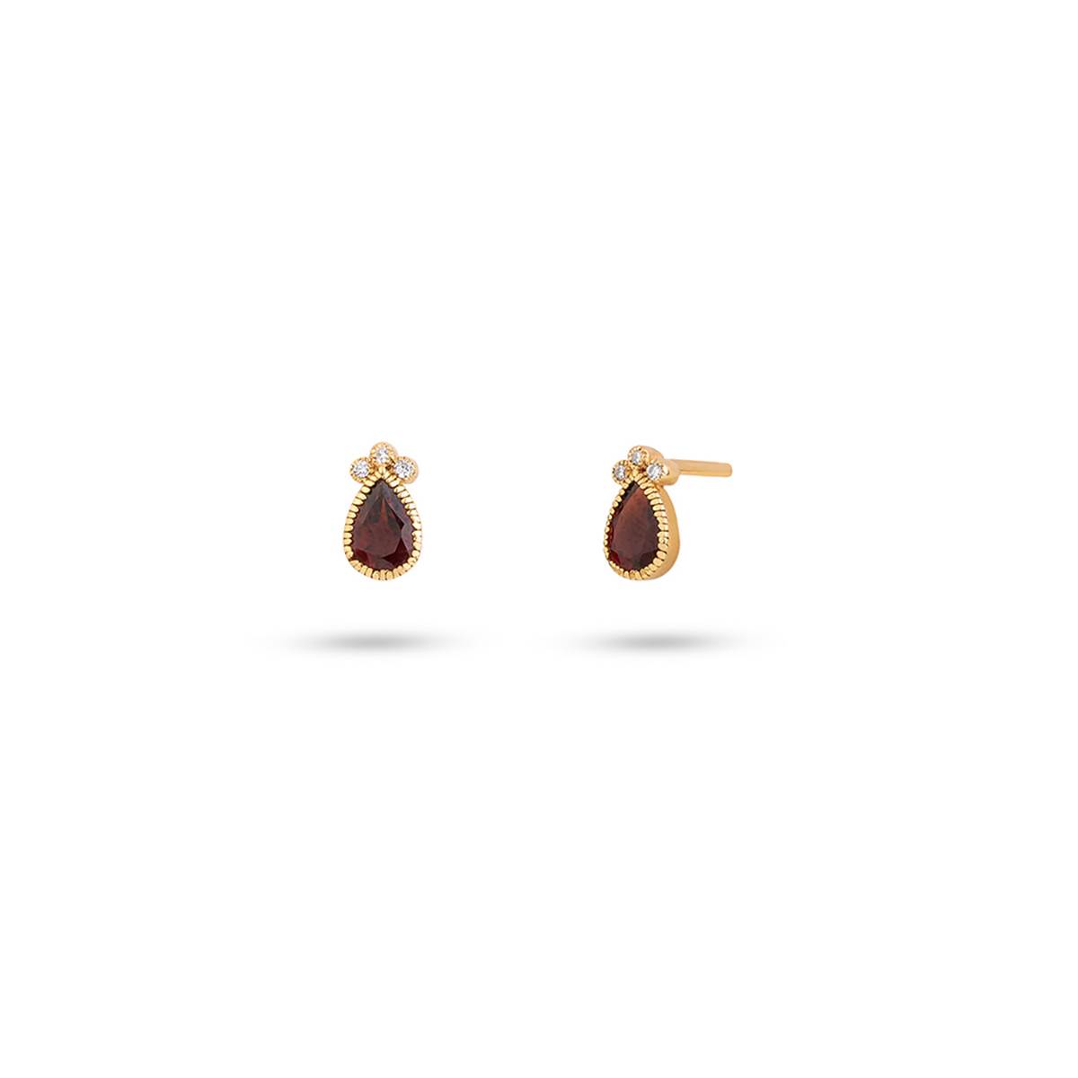 گوشواره گوشواره میخی طلا طرح رستا کد EM404