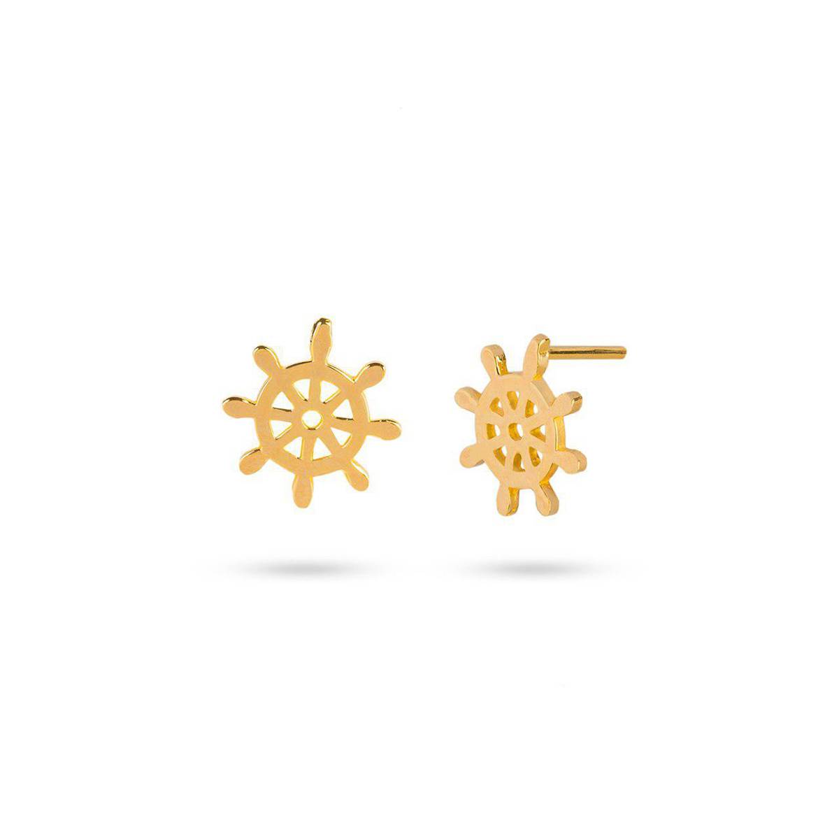 گوشواره گوشواره میخی طلا طرح سکان کد ER001