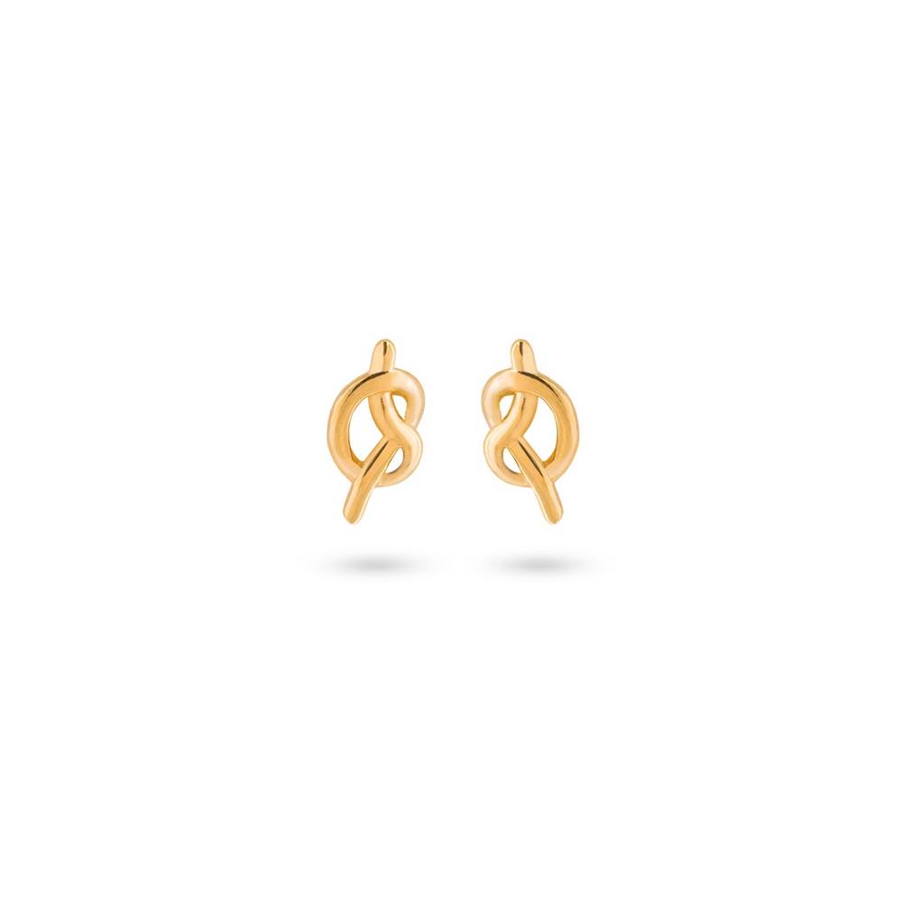 گوشواره گوشواره میخی طلا طرح گره کوچک کد EM282
