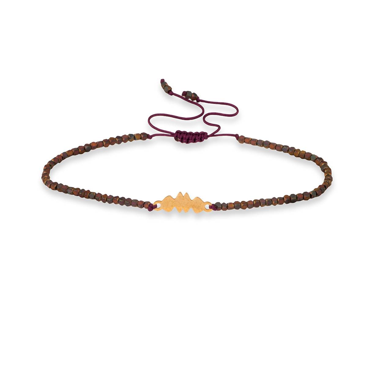 دستبند سنگی لوزی لیزری کد LMB068