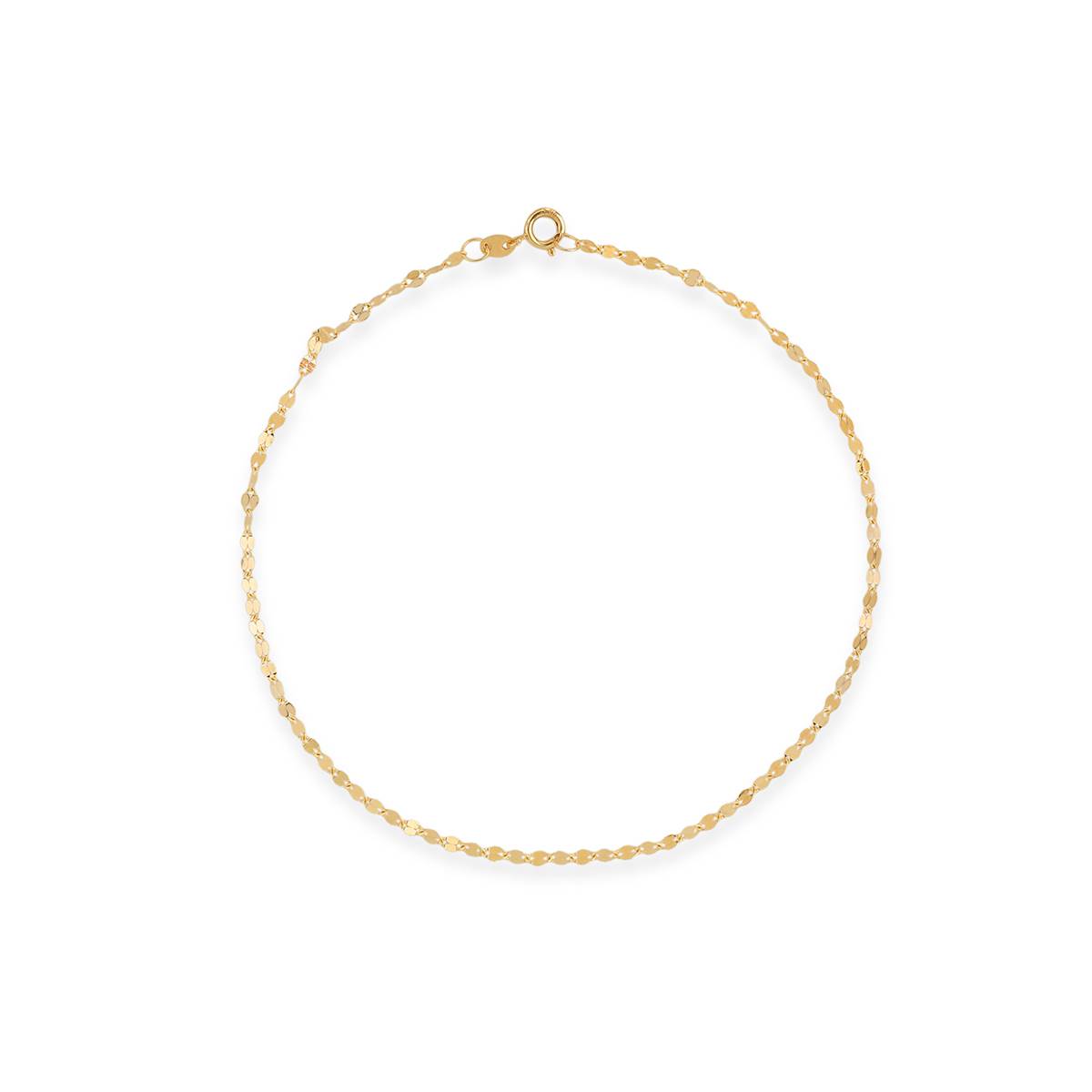 دستبند زنجير طلا پولکی کد BMR534