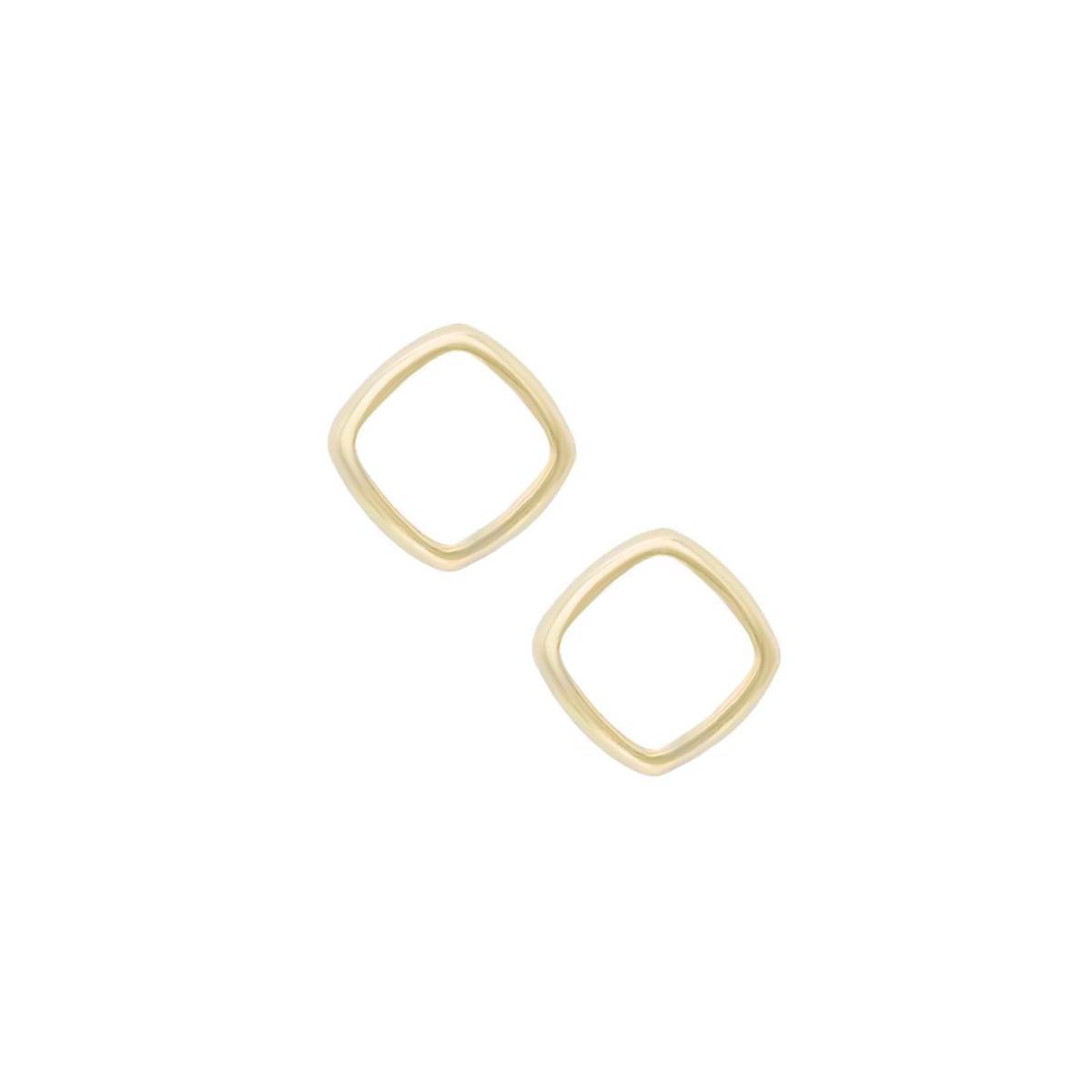 گوشواره گوشواره میخی طلا طرح مربع تو خالی کد EMOH039